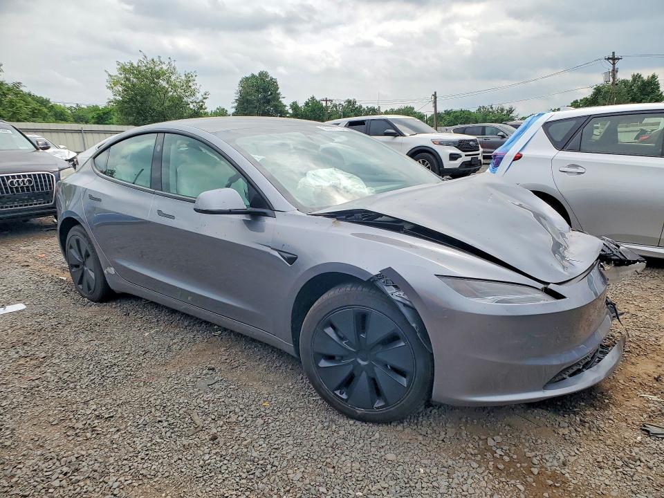 2024 Tesla Model 3 VIN 5YJ3E1EAXRF866387 COPART salvage auction — FRONT END, NJ - CERT OF TITLE-SALVAGE, sold $5,200 on 2026-07-28 (photo 4)