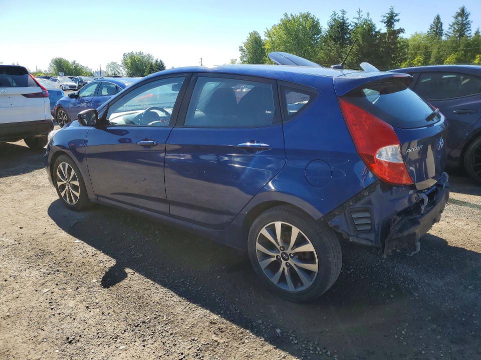 2016 Hyundai Accent VIN KMHCT5AE3GU270365 COPART salvage auction — REAR END, On - Permit Salvage, sold $1,550 on 2026-07-21 (photo 2)