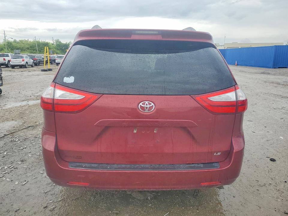 2015 Toyota Sienna VIN 5TDKK3DCXFS560302 COPART salvage auction — FRONT END, In - Cert Of Title-Salvage Title, sold $225 on 2026-07-21 (photo 6)