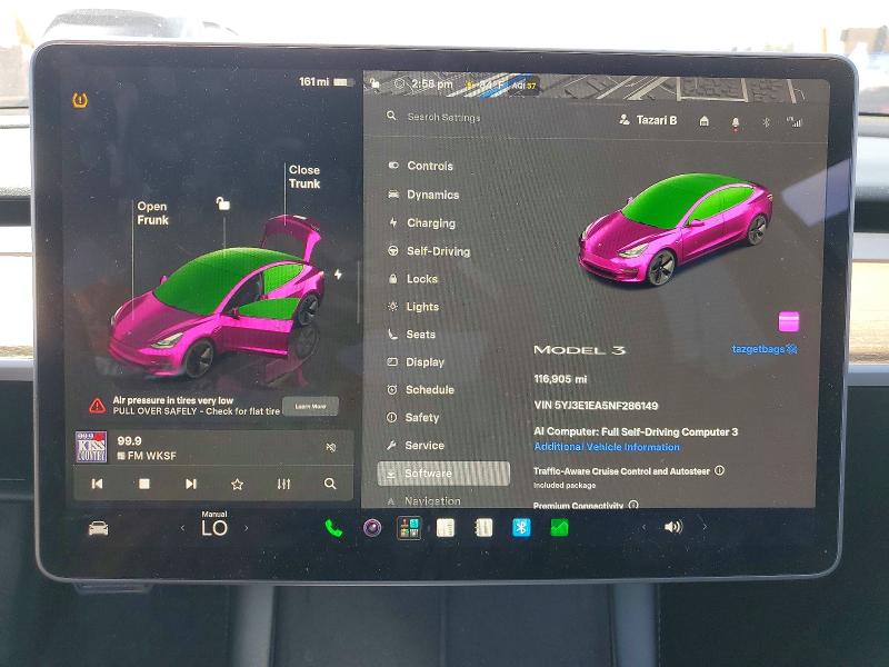 2022 Tesla Model 3 VIN 5YJ3E1EA5NF286149 COPART salvage auction — SIDE, Ca - Salvage Certificate, sold $6,000 on 2026-07-15 (photo 9)