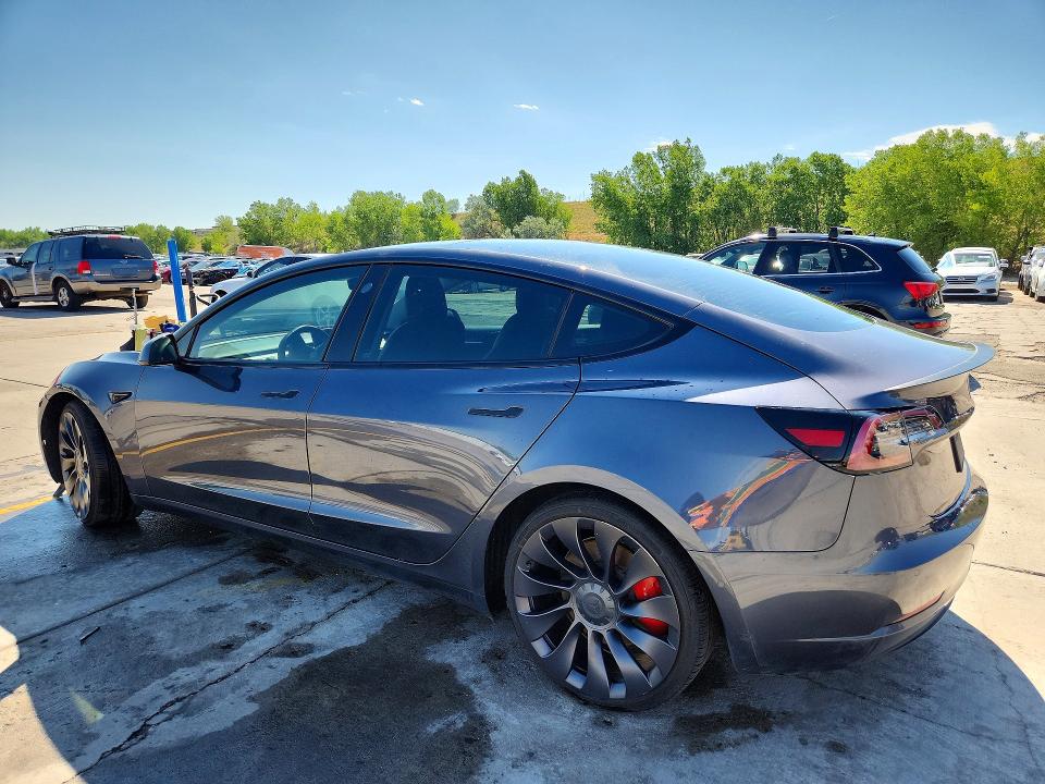 2022 Tesla VIN 5YJ3E1EC6NF277798 COPART salvage auction — FRONT END, CO - PUBLIC - SALVAGE TITLE, sold $10,100 on 2026-07-20 (photo 2)