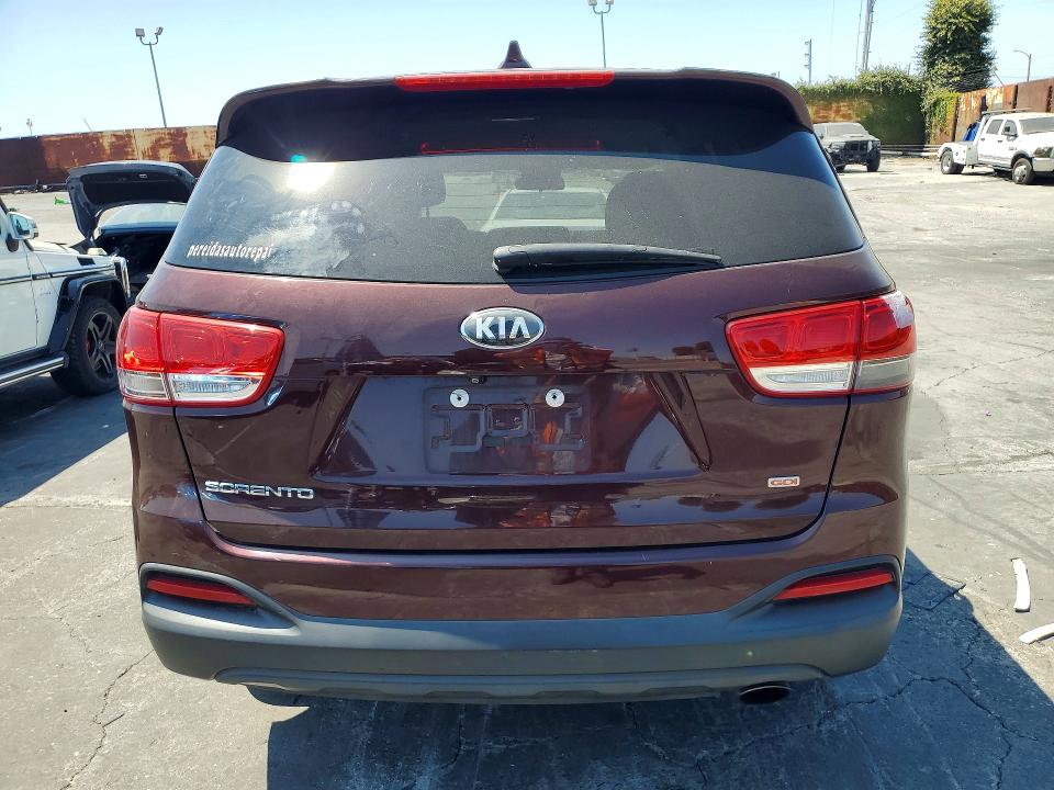2018 Kia Sorento VIN 5XYPG4A3XJG347731 COPART salvage auction — VANDALISM, CA - SALVAGE CERTIFICATE, sold $3,400 on 2026-07-06 (photo 6)