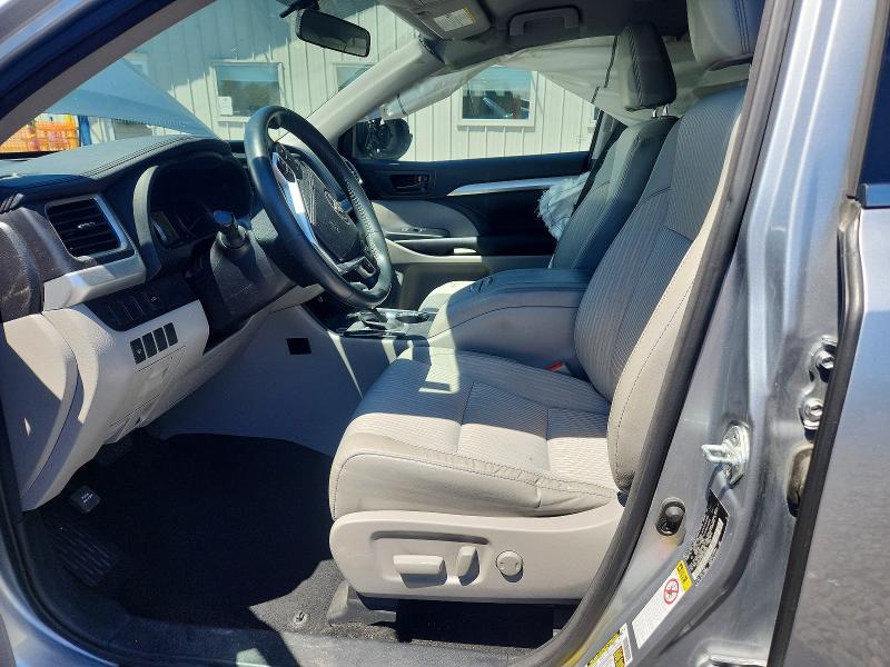2016 Toyota Highlander VIN 5TDBKRFH8GS325376 COPART salvage auction — FRONT END, Il - Salvage Certificate, sold $5,200 on 2026-07-20 (photo 7)