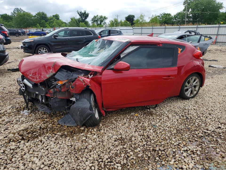 2017 Hyundai Veloster VIN KMHTC6ADXHU306843 COPART salvage auction — ALL OVER, Il - Salvage Certificate, sold $400 on 2026-07-08 (photo 1)