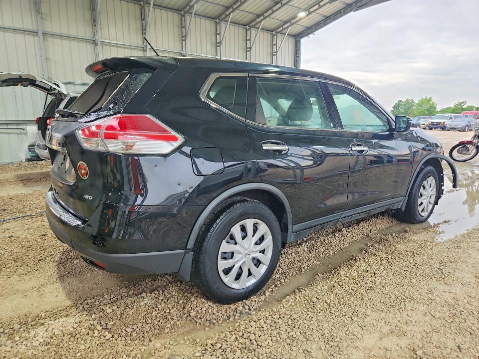 2015 Nissan Rogue VIN KNMAT2MV3FP515880 COPART salvage auction — HAIL, Mo - Salvage Certificate Of Title (P), sold $575 on 2026-07-29 (photo 3)