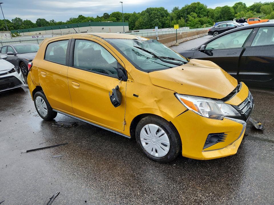 2024 Mitsubishi Mirage VIN ML32AUHJ8RH022792 COPART salvage auction — ROLLOVER, Fl - Certificate Of Destruction, sold $1,150 on 2026-07-08 (photo 4)