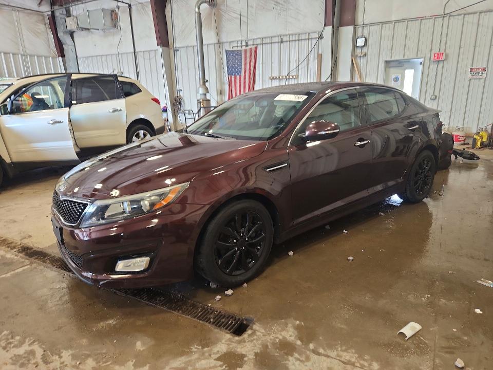 2015 Kia Optima VIN 5XXGN4A70FG455568 COPART salvage auction — REAR END, Wi - Certificate Of Title, sold $425 on 2026-07-27 (photo 1)