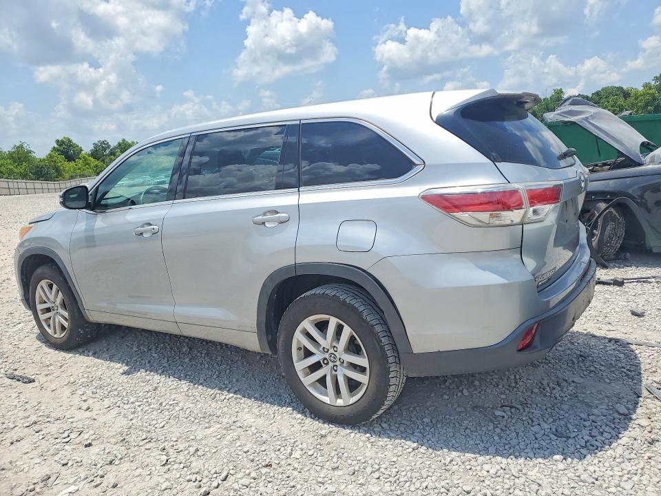 2016 Toyota Highlander VIN 5TDZARFH1GS019346 COPART salvage auction — REAR END, Al - Cert Of Title-Salvage Title, sold $6,000 on 2026-07-07 (photo 2)