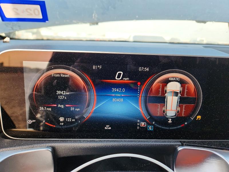 2020 Mercedes-benz Glb VIN W1N4M4HB4LW058240 COPART salvage auction — FRONT END, Tx - Salvage Vehicle Title, sold $8,500 on 2026-07-30 (photo 9)