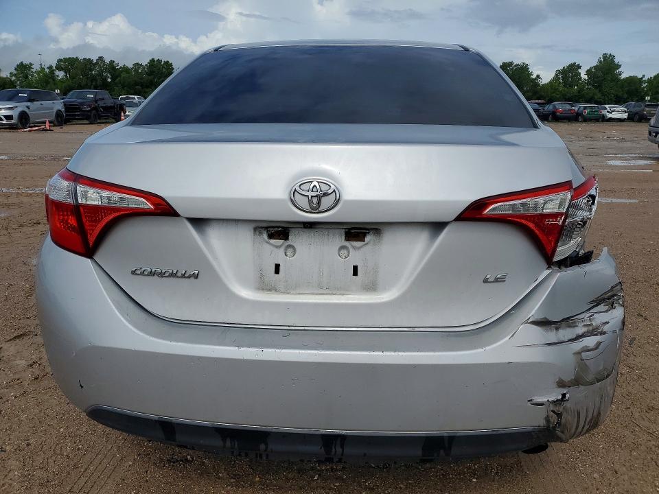 2016 Toyota Corolla VIN 5YFBURHE4GP501863 COPART salvage auction — REAR END, Tx - Salvage Vehicle Title, sold $2,850 on 2026-07-31 (photo 6)