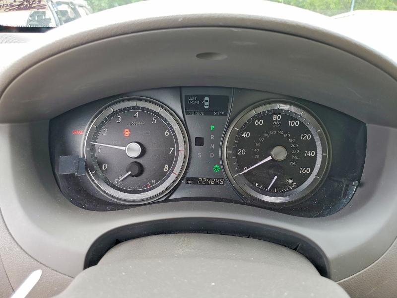 2008 Lexus Es 350 VIN JTHBJ46G182258558 COPART salvage auction — SIDE, PA - CERTIFICATE OF SALVAGE, sold $775 on 2026-07-02 (photo 9)