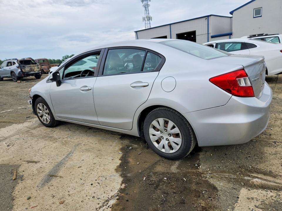 2012 Honda Civic VIN 19XFB2F50CE347715 COPART salvage auction — FRONT END, Nj - Cert Of Title-Salvage, sold $1,100 on 2026-07-25 (photo 2)