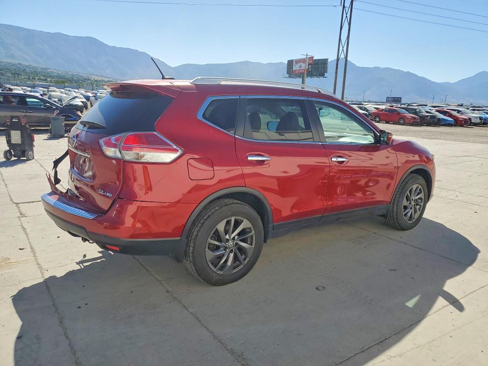 2016 Nissan Rogue VIN KNMAT2MV7GP709054 COPART salvage auction — REAR END, Ut - Salvage Certificate, sold $1,800 on 2026-07-13 (photo 3)
