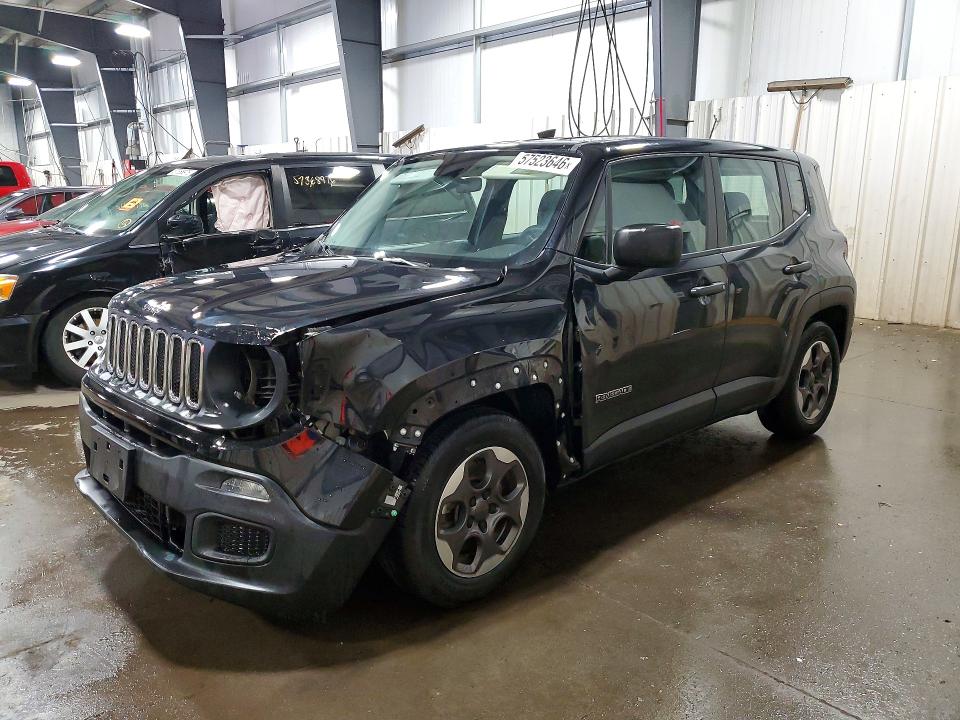 2015 Jeep Renegade VIN ZACCJAAT6FPB91337 COPART salvage auction — FRONT END, Mn - Cert Of Title-Salvage, sold $225 on 2026-07-28 (photo 1)