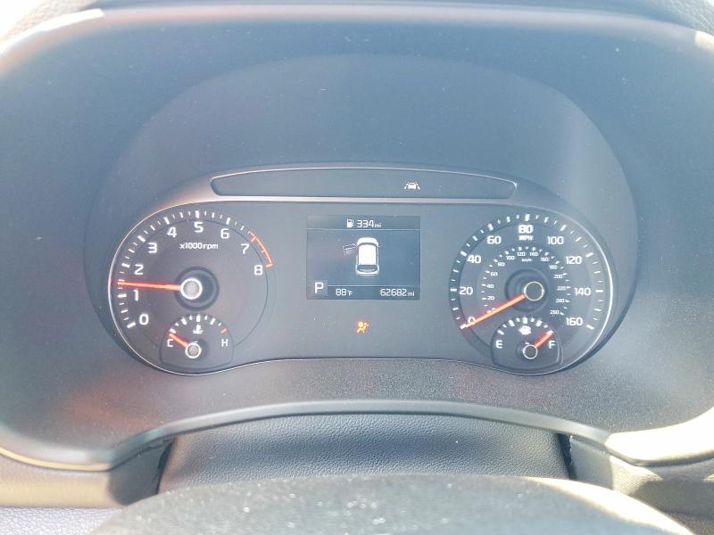 2021 Kia VIN KNDJ33AU7M7763208 COPART salvage auction — FRONT END, Ca - Salvage Certificate, sold $3,550 on 2026-07-28 (photo 9)