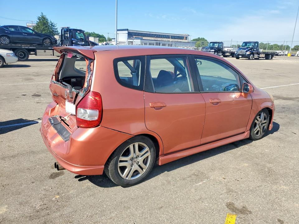 2008 Honda Fit VIN JHMGD38668S004503 COPART salvage auction — REAR END, Oh - Cert Of Title-Salvage, sold $250 on 2026-07-06 (photo 3)