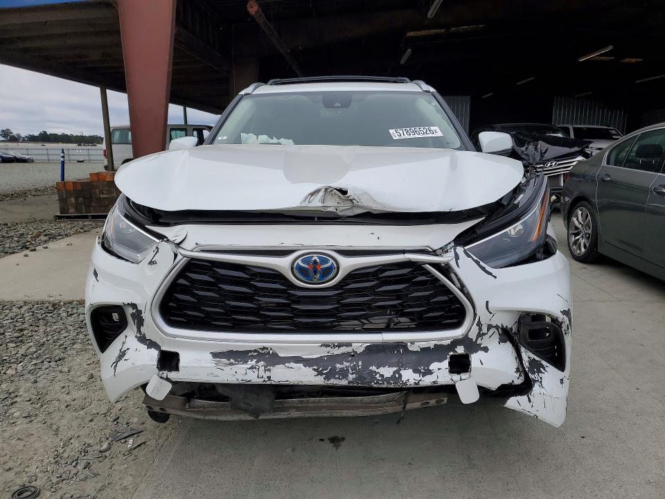 2022 Toyota Highlander hybrid VIN 5TDHBRCH2NS545818 COPART salvage auction — FRONT END, CA - SALVAGE CERTIFICATE, sold $11,900 on 2026-07-23 (photo 5)