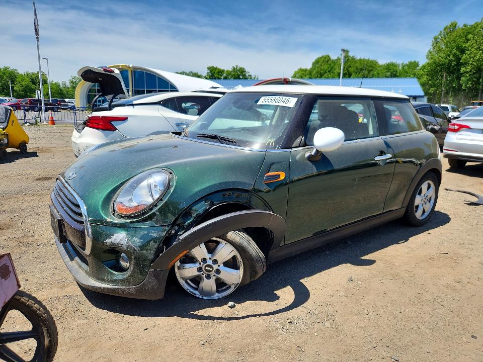 2018 Mini Cooper VIN WMWXP5C59J3D02062 COPART salvage auction — FRONT END, CT - CERT OF TITLE-SALVAGE, sold $1,600 on 2026-07-23 (photo 1)