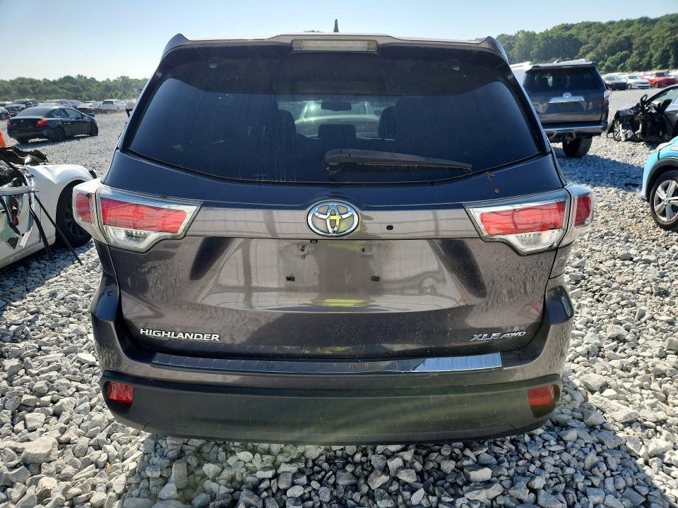 2014 Toyota Highlander VIN 5TDJKRFH5ES039042 COPART salvage auction — FRONT END, GA - CERT OF TITLE-SALVAGE, sold $4,050 on 2026-07-30 (photo 6)