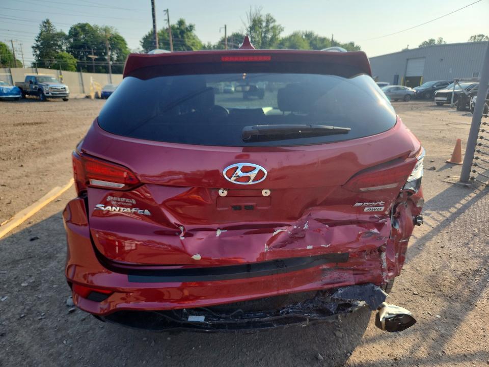 2018 Hyundai Santa fe VIN 5XYZUDLB3JG504635 COPART salvage auction — REAR END, Pa - Certificate Of Salvage, sold $3,550 on 2026-07-15 (photo 6)