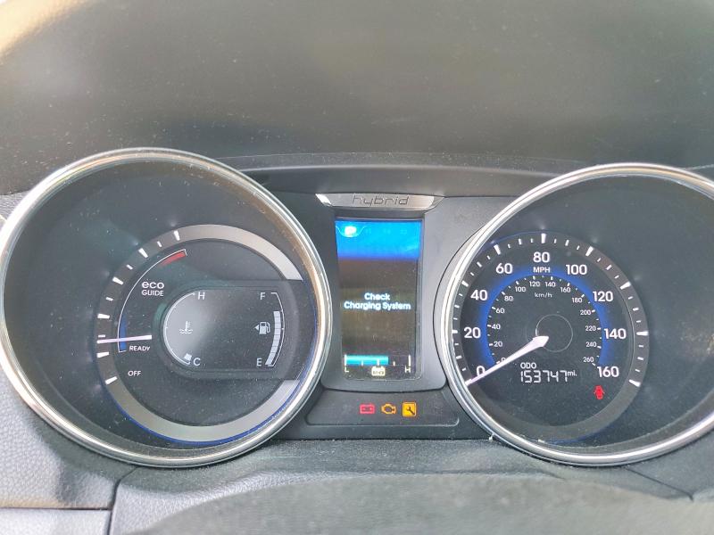 2014 Hyundai Sonata hybrid VIN KMHEC4A48EA109096 COPART salvage auction — REAR END, Ca - Salvage Certificate, sold $400 on 2026-07-07 (photo 9)