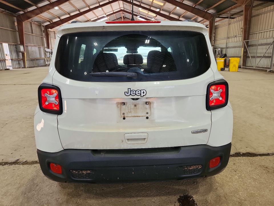 2018 Jeep Renegade VIN ZACCJABB2JPH48226 COPART salvage auction — WATER/FLOOD, La - Cert Of Title-Salvage Flood, sold $1,100 on 2026-08-14 (photo 6)