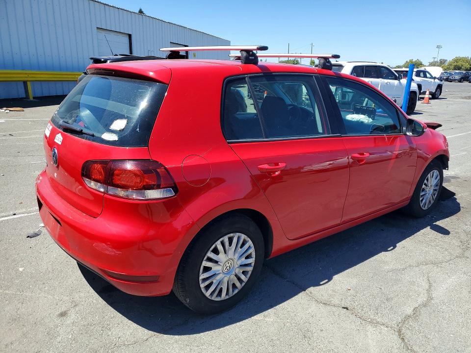 2013 Volkswagen Golf VIN WVWDB7AJ1DW093755 COPART salvage auction — FRONT END, Ca - Salvage Certificate, sold $400 on 2026-07-06 (photo 3)