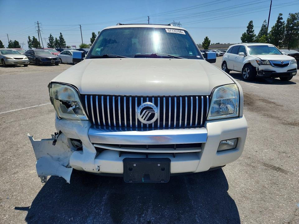 2007 Mercury Mountaineer VIN 4M2EU38867UJ18508 COPART salvage auction — FRONT END, Ca - Salvage Certificate, sold $525 on 2026-07-30 (photo 5)