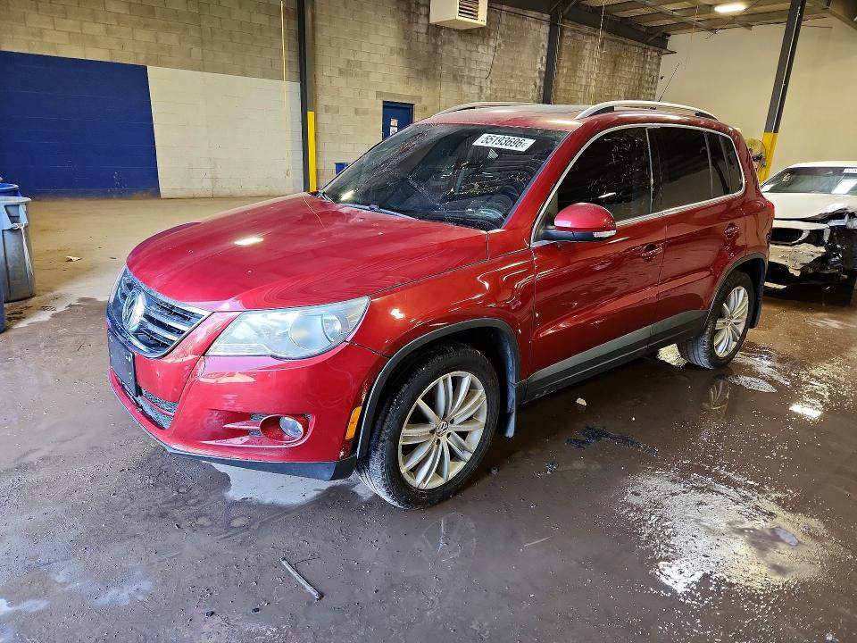 2011 Volkswagen Tiguan VIN WVGBV7AX7BW001009 COPART salvage auction — VANDALISM, Pa - Cert Of Salvage-Theft, sold $15 on 2026-08-03 (photo 1)