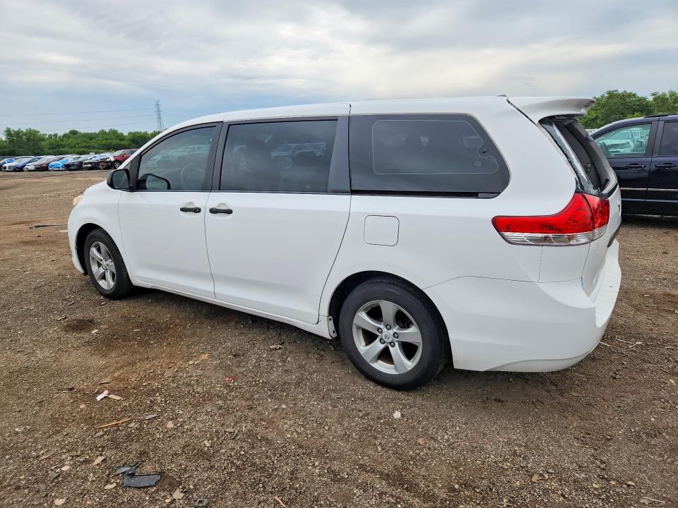 2012 Toyota VIN 5TDZK3DC9CS259126 COPART salvage auction — REAR END, IL - SALVAGE CERTIFICATE, sold $3,250 on 2026-07-29 (photo 2)