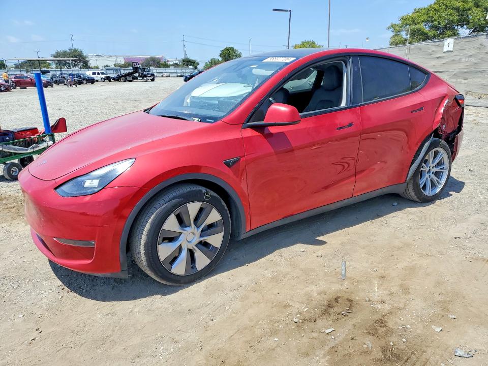 2023 Tesla Model y VIN 7SAYGDEE4PF800860 COPART salvage auction — REAR END, Ca - Salvage Certificate, sold $9,800 on 2026-07-21 (photo 1)