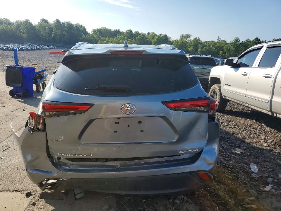2020 Toyota Highlander VIN 5TDHZRBHXLS001402 COPART salvage auction — REAR END, Pa - Certificate Of Salvage, sold $8,100 on 2026-07-22 (photo 6)