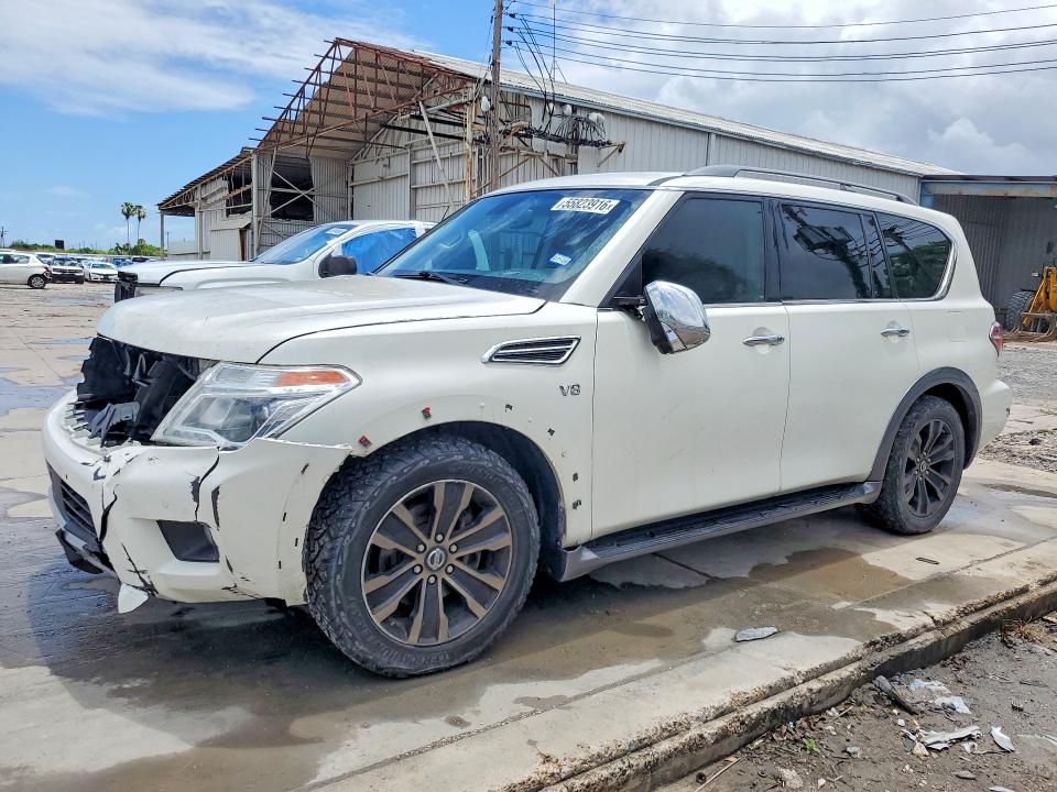 2017 Nissan Armada VIN JN8AY2NF4H9301369 COPART salvage auction — FRONT END, Tx - Salvage Vehicle Title, sold $250 on 2026-07-21 (photo 1)