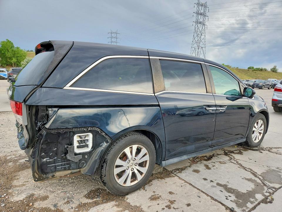2015 Honda Odyssey VIN 5FNRL5H67FB026271 COPART salvage auction — REAR END, Co - Public - Salvage Title, sold $4,350 on 2026-07-22 (photo 3)