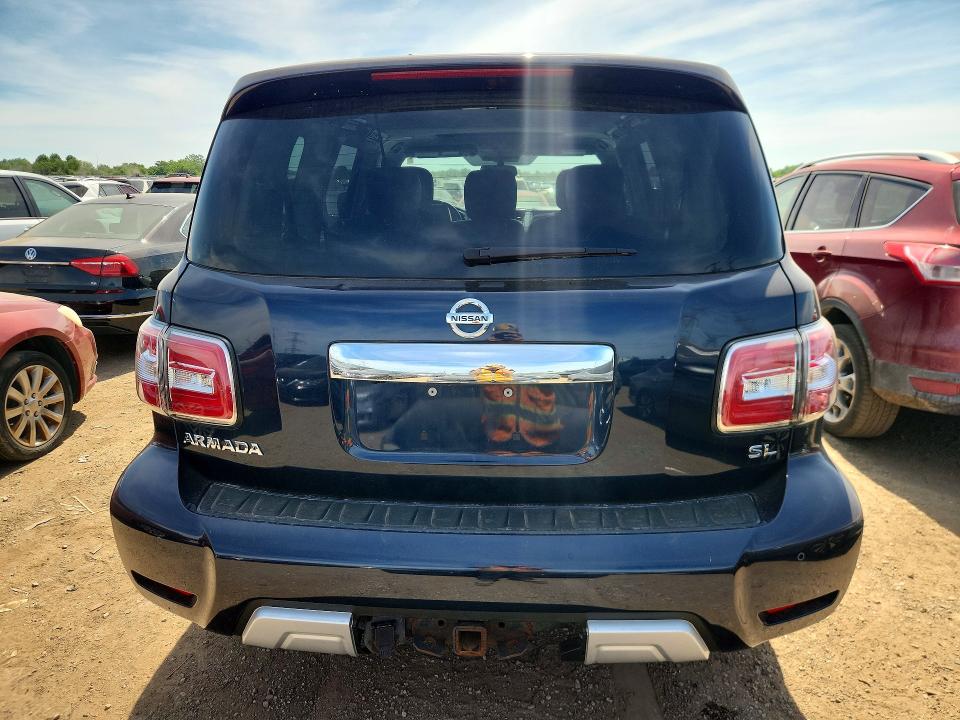 2018 Nissan Armada VIN JN8AY2NC7J9555394 COPART salvage auction — HAIL, Wv - Salvage Certificate, sold $275 on 2026-07-21 (photo 6)