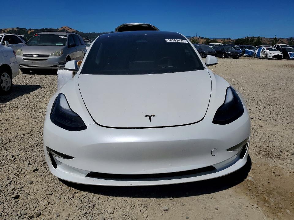 2023 Tesla Model 3 VIN 5YJ3E1EA7PF709767 COPART salvage auction — FRONT END, Ca - Dis/Dlr/Exp Only Clean Title, sold $21,000 on 2026-07-28 (photo 5)