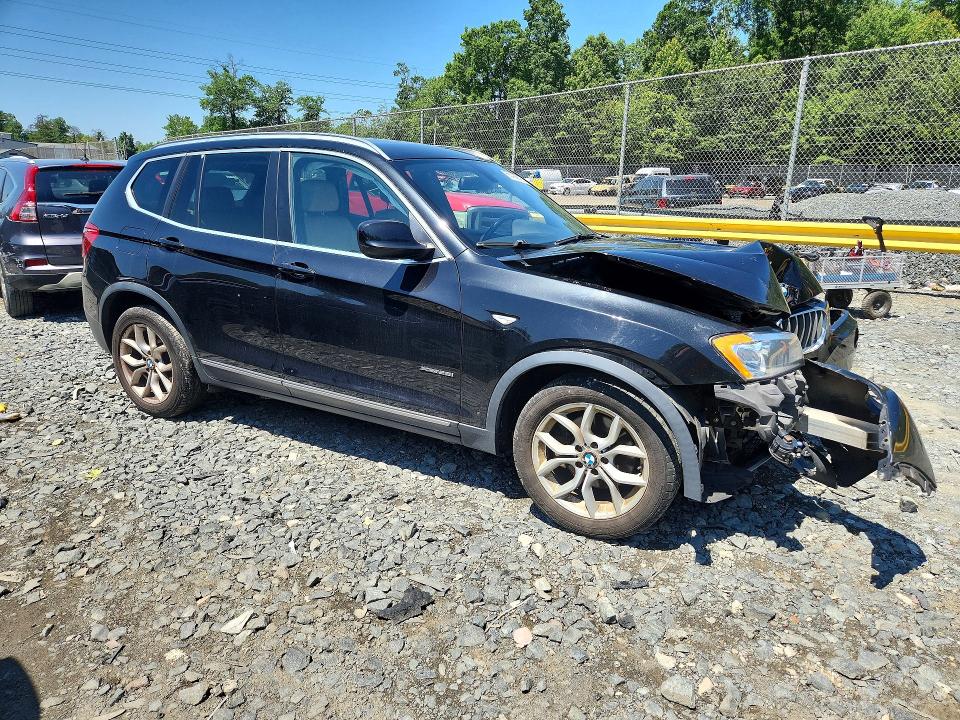 2013 BMW X3 VIN 5UXWX9C53D0D00012 COPART salvage auction — FRONT END, Md - Cert Of Salvage > 75% Damage, sold $550 on 2026-07-07 (photo 4)