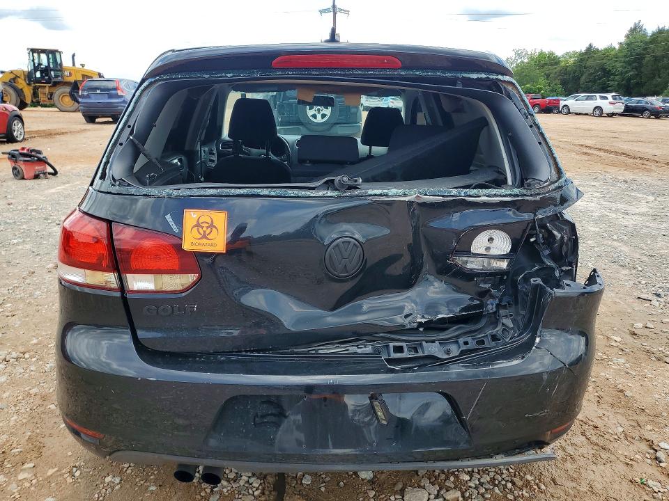 2013 Volkswagen Golf VIN WVWDM7AJ6DW124427 COPART salvage auction — REAR END, Nc - Salvage Certificate Of Title, sold $875 on 2026-07-27 (photo 6)