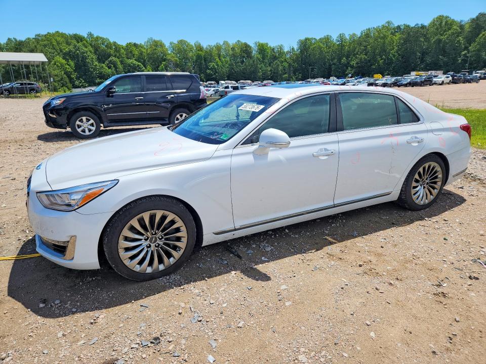 2018 Genesis G90 VIN KMHG54JH9JU043379 COPART salvage auction — ROOF, Va - Cert Of Title - Salvage, sold $1,250 on 2026-07-20 (photo 1)