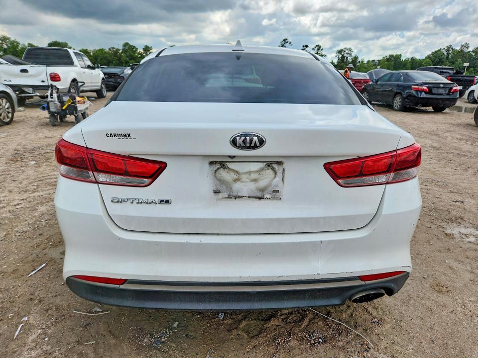 2018 Kia Optima VIN 5XXGT4L3XJG199853 COPART salvage auction — FRONT END, TX - CERTIFICATE OF TITLE, sold $400 on 2026-07-17 (photo 6)