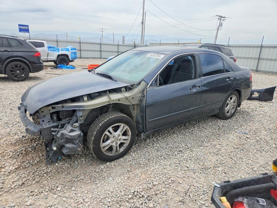 2006 Honda Accord VIN 1HGCM56726A093689 COPART salvage auction — FRONT END, Ut - Salvage Certificate, sold $450 on 2026-07-02 (photo 1)