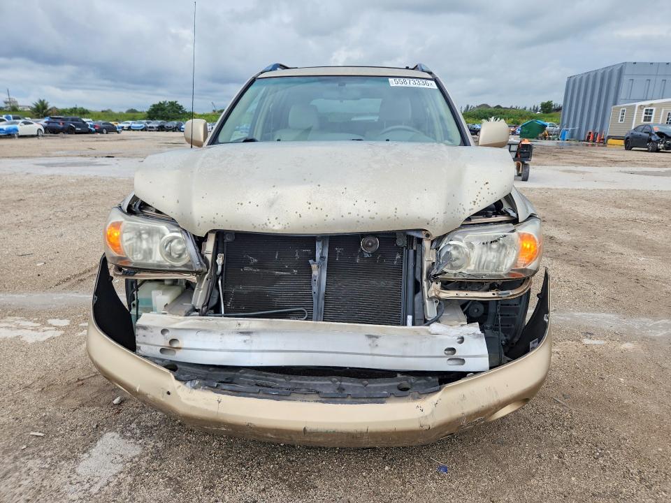 2007 Toyota Highlander VIN JTEGD21A270171442 COPART salvage auction — FRONT END, FL - CERT OF TITLE SLVG REBUILDABLE, sold $250 on 2026-07-21 (photo 5)