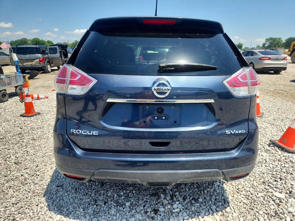 2016 Nissan Rogue VIN KNMAT2MV3GP617360 COPART salvage auction — REAR END, Oh - Cert Of Title-Salvage, sold $2,250 on 2026-07-31 (photo 6)