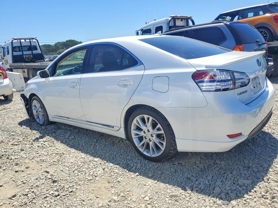 2010 Lexus Hs 250h VIN JTHBB1BA0A2007209 COPART salvage auction — FRONT END, Ca - Salvage Certificate, sold $4,650 on 2026-07-09 (photo 2)