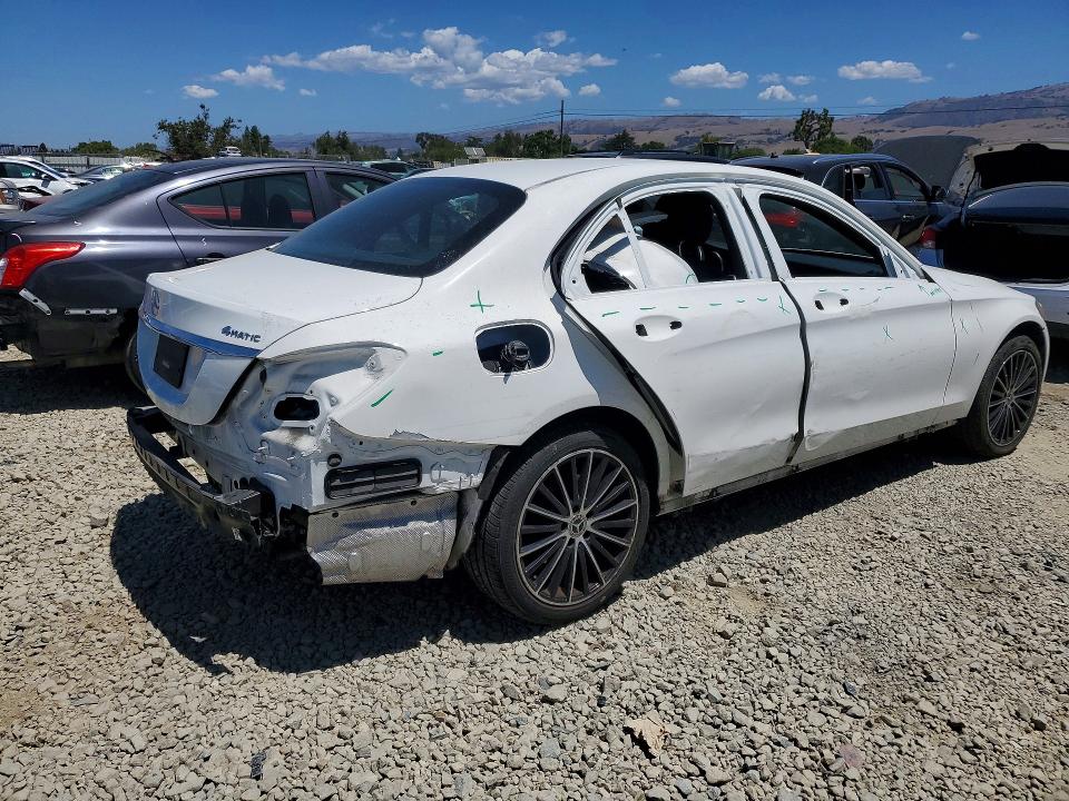 2020 Mercedes-benz C class VIN WDDWF8EB4LR540670 COPART salvage auction — REAR END, CA - SALVAGE CERTIFICATE, sold $6,100 on 2026-08-06 (photo 3)
