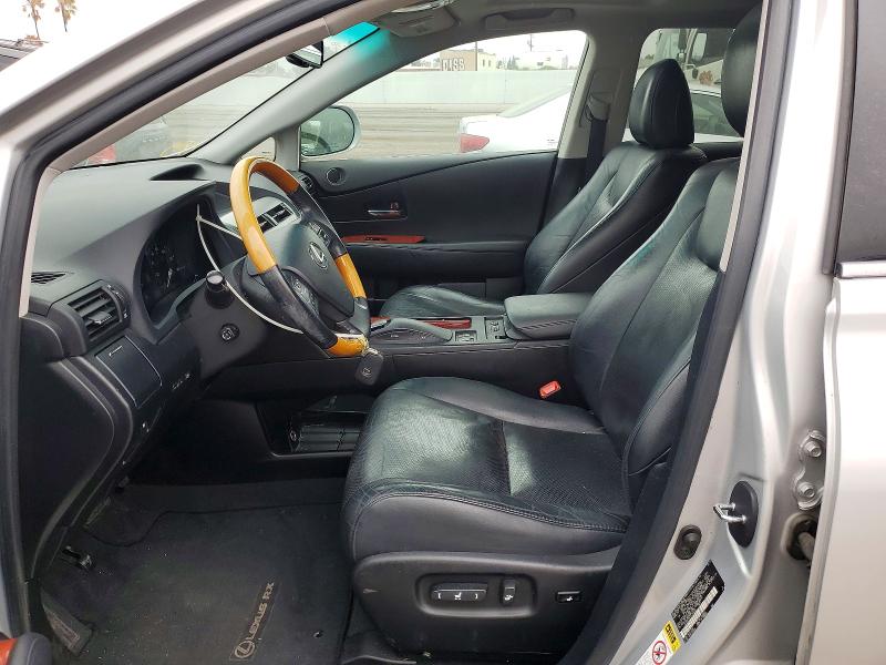 2012 Lexus Rx VIN 2T2BK1BA7CC143323 COPART salvage auction — FRONT END, Ca - Salvage Certificate, sold $4,350 on 2026-07-09 (photo 7)