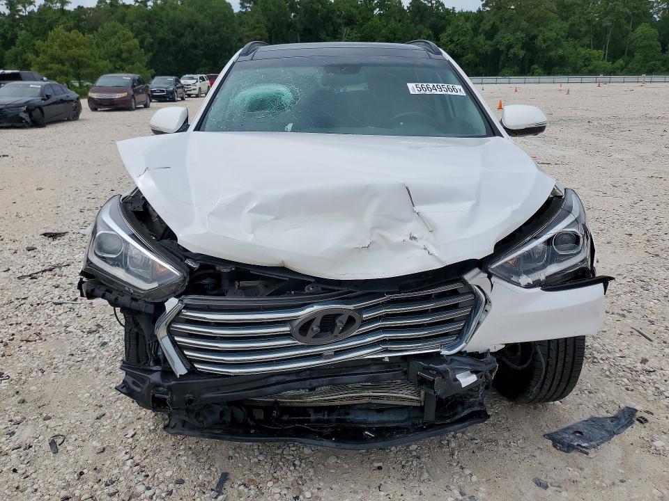 2017 Hyundai Santa fe VIN KM8SR4HF1HU255951 COPART salvage auction — FRONT END, Tx - Salvage Vehicle Title, sold $900 on 2026-07-28 (photo 5)