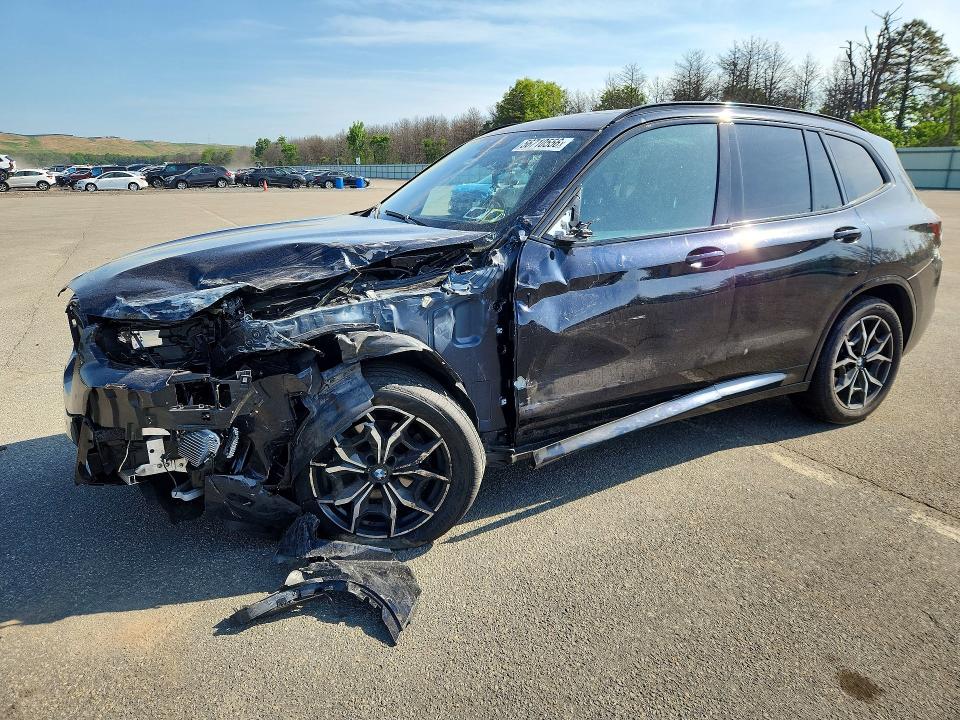 2024 BMW X3 VIN 5UX53DP09R9V39606 COPART salvage auction — FRONT END, Ny - Mv-907A Salvage Certificate, sold $15,400 on 2026-07-13 (photo 1)