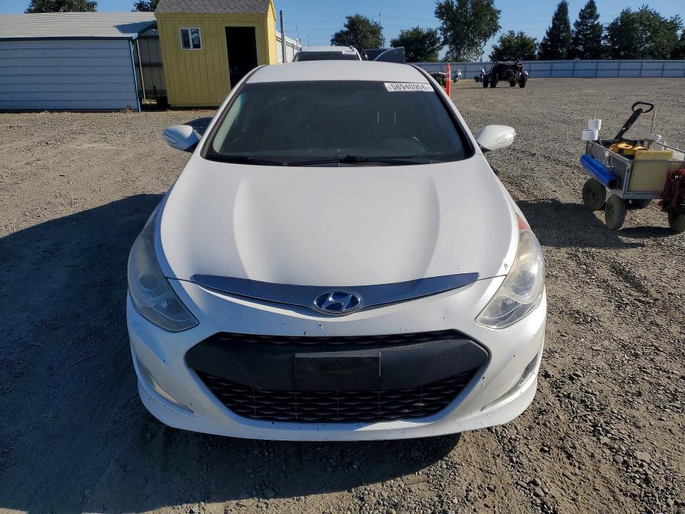 2013 Hyundai Sonata hybrid VIN KMHEC4A4XDA099461 COPART salvage auction — REAR END, Ca - Salvage Certificate, sold $375 on 2026-07-28 (photo 5)