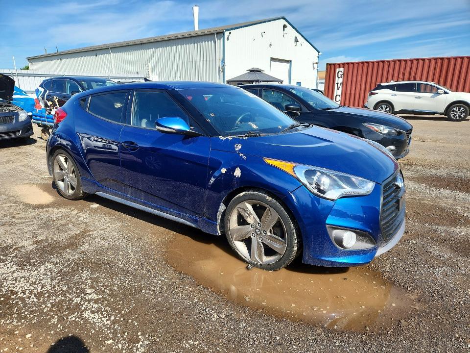 2016 Hyundai Veloster VIN KMHTC6AE1GU273450 COPART salvage auction — SIDE, On - Permit Rebuilt - Unfit, sold $1,300 on 2026-07-28 (photo 4)
